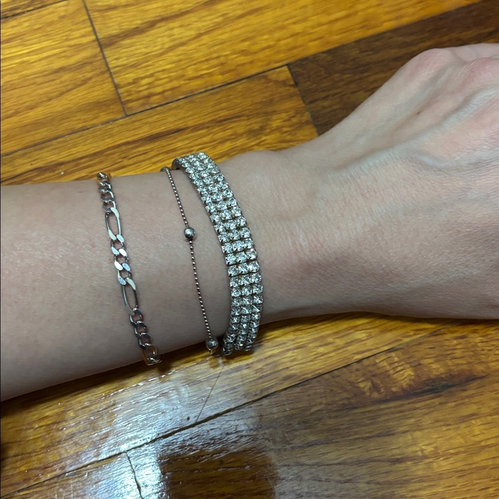 Elegant Silver Rhinestone Bracelet